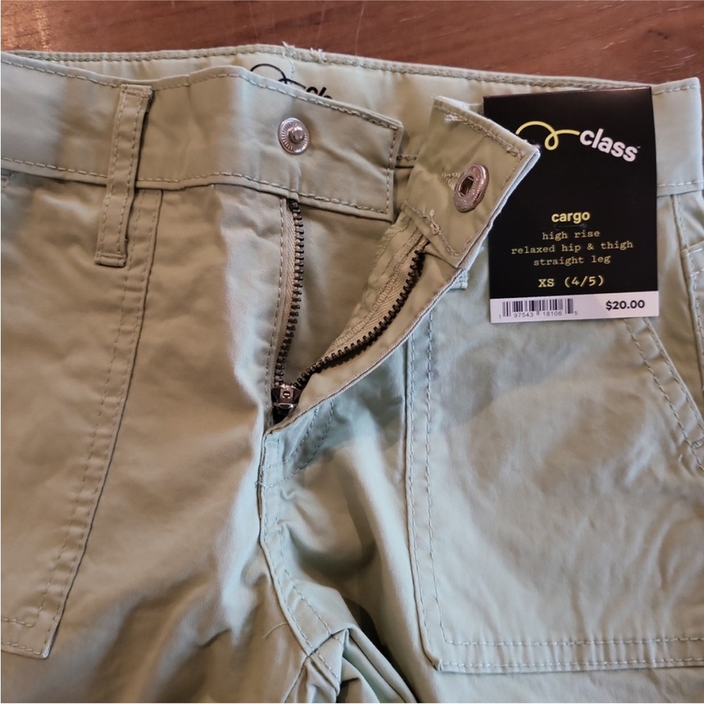 Art Class Girls Cargo Pants- High Rise Straight Leg Green